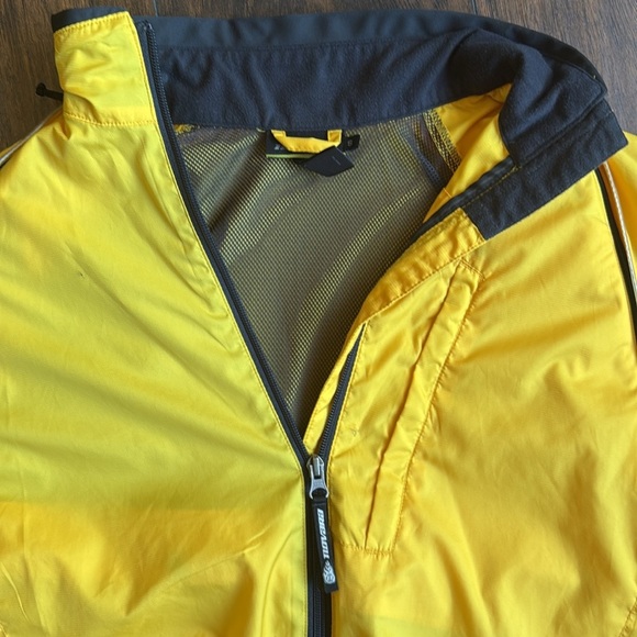 NOVARA Nylon Yellow Zip Road Cycling Wind Rain Pockets Jacket Mens Small (G11) - Picture 3 of 9